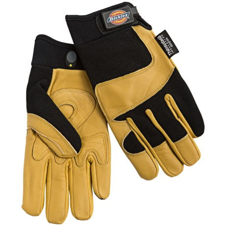 38%OFF 女性のワークグローブ ディッキーズタフタスクゴートスキングローブ - シンサレート（R）裏地（男女） Dickies Tough Task Goatskin Gloves - Thinsulate(R) Lined (For Men and Women)